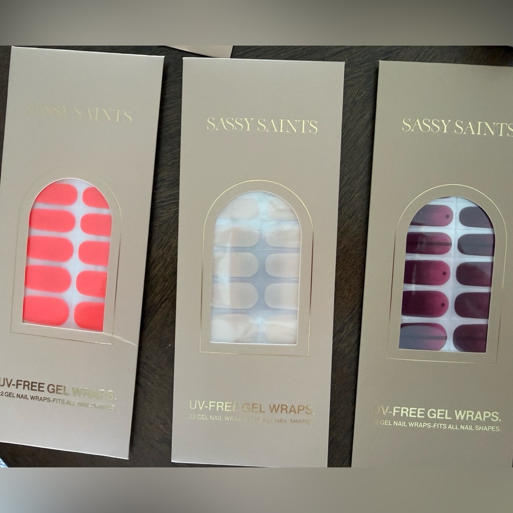 Sassy Saints Gel Nail Wraps - Assorted Pink & Neutral Shades - Picture 4 of 4